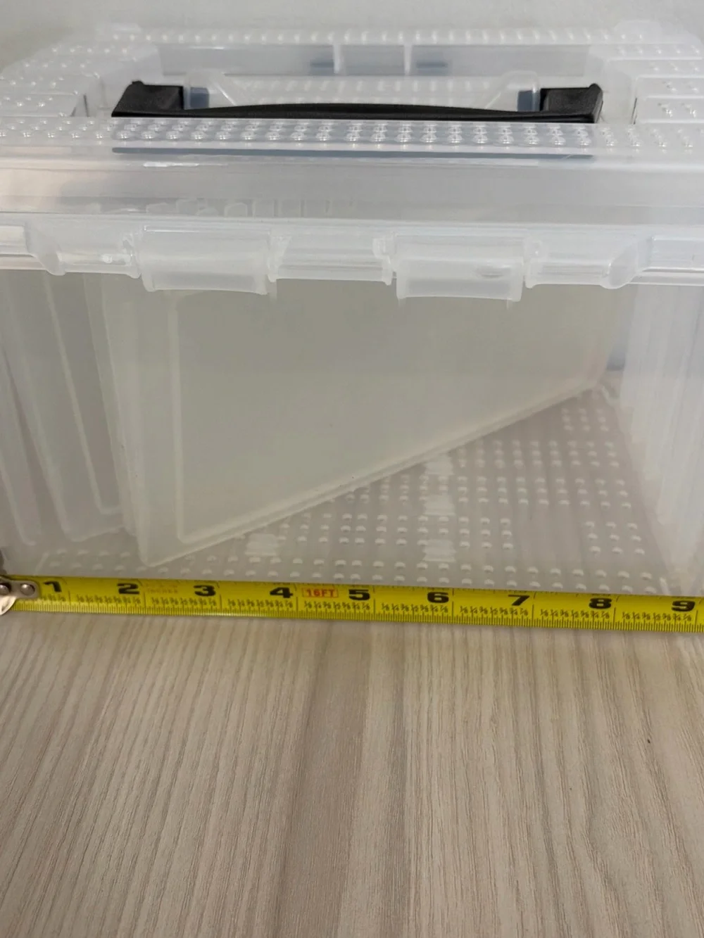 Plano Clear Plastic Storage Box with Black Latch ( 3 divisions)